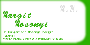 margit mosonyi business card